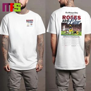 The Michigan Daily Cover Michigan Wolverines 2024 Rose Bowl Champions CFP Two Sided Classic T-Shirt
