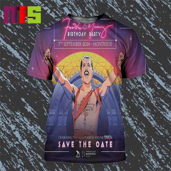 The Official Freddie Mercury Birthday Party 2024 Save The Date All Over Print Shirt
