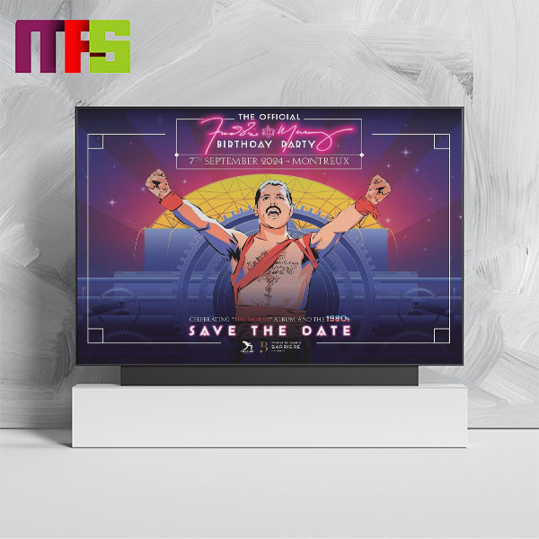 The Official Freddie Mercury Birthday Party 2024 Save The Date Home Decor Poster Canvas