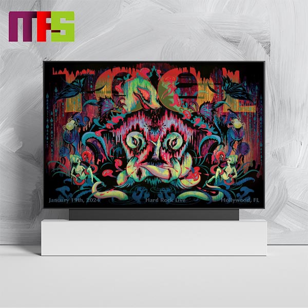 Tool Hollywood FL Night 2 At Hard Rock Live On January 19th 2024 Home Decor Poster Canvas
