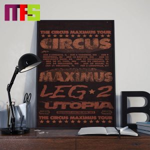 Travis Scott The Circus Maximus Tour Leg 2 Utopia Home Decor Poster Canvas