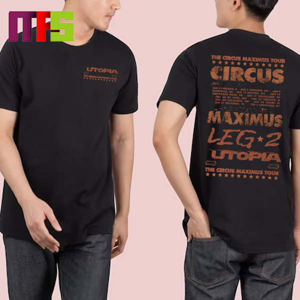Travis Scott The Circus Maximus Tour Leg 2 Utopia Two Sided Classic T-Shirt