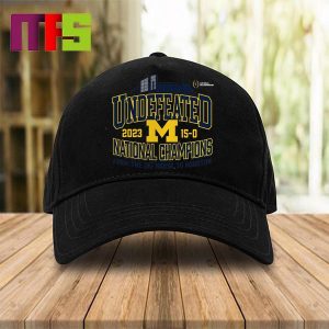 Undefeated 15-0 Michigan Wolverines 2023-2024 CFP National Champions From The Big House To Houston Hat Cap