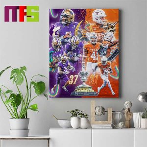 Washington Huskies 2024 Sugar Bowl Champions CFP Final Scores Home Decor Poster Canvas