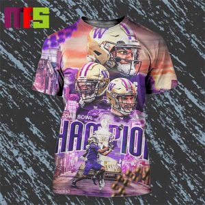 Washington Huskies 2024 Sugar Bowl Champions CFP Poster All Over Print Shirt