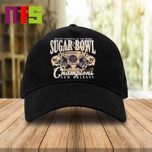 Washington Huskies 2024 Sugar Bowl Champions Trophy Retro Hat Cap