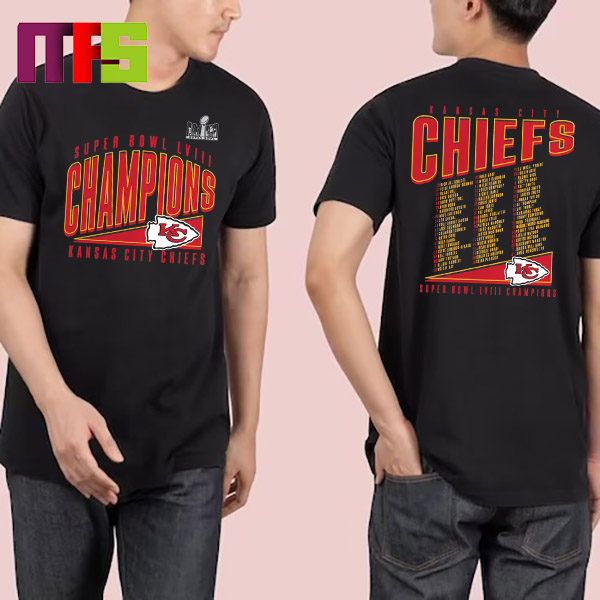 2024 Super Bowl LVIII Champions Kansas City Chiefs Team Roster Best Teammates List Classic T-Shirt