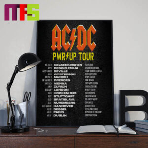 ACDC Power Up Tour Europe 2024 Tour Date Home Decor Poster Canvas