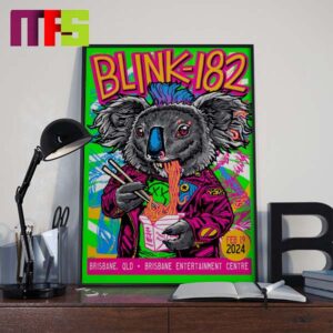 Blink-182 Brisbane QLD At Brisbane Entertainment On February 19th 2024 Home Decor Poster Canvas