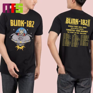 Blink-182 Edging World Tour 2023 2024 Tour Date Two Sided Essentials T-Shirt