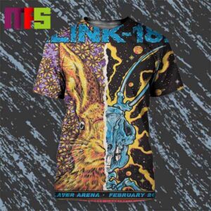 Blink 182 Melbourne Australia At Rod Laver Arena On February 26th 2024 Donnie Darko Skeleton Space Rabbit All Over Print Shirt