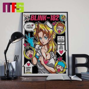 Blink-182 Melbourne Australia Night 2 At Rod Laver Arena On February 27th 2024 Home Decoration Poster Canvas