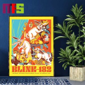 Blink-182 Night 2 In Brisbane At Brisbane Entertainment Centre On February 20th 2024 Home Decor Poster Canvas
