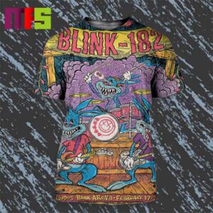 Blink 182 Night 2 In Sydney Australia At Qudos Bank Arena February 17th 2024 All Over Print Shirt