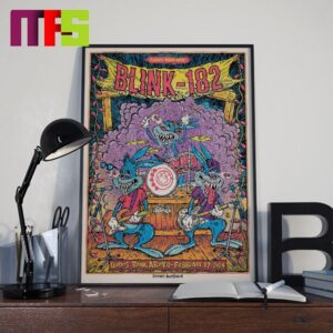 Blink 182 Night 2 In Sydney Australia At Qudos Bank Arena February 17th 2024 Home Decor Poster Canvas
