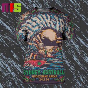 Blink 182 Night 2 Sydney Australia At Qudos Bank Arena On February 24th 2024 All Over Print Shirt