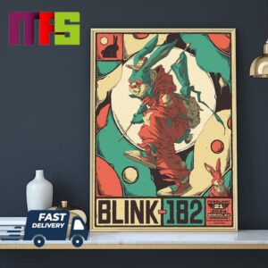Blink-182 Night 3 Brisbane QLD At Brisbane Entertainment Center On February 21st 2024 Home Decor Poster Canvas