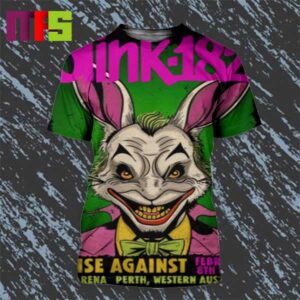 Blink 182 Perth Western Australia Rise Against At RAC Arena On February 8th 9th 2024 All Over Print Shirt