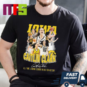 Caitlin Clark All Time Leading Scorer In Big Ten History Signature Essentials T-Shirt