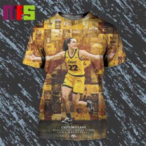 Caitlin Clark Become The NCAA Women’s Basketball All Time Leading Scorer All Over Print Shirt