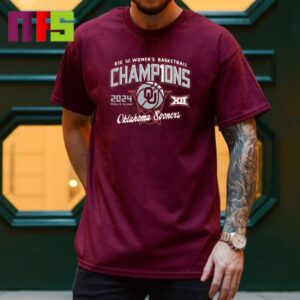 Crimson Oklahoma Sooners 2024 NCAA Big 12 Women’s Basketball Regular Season Champions Classic T-Shirt