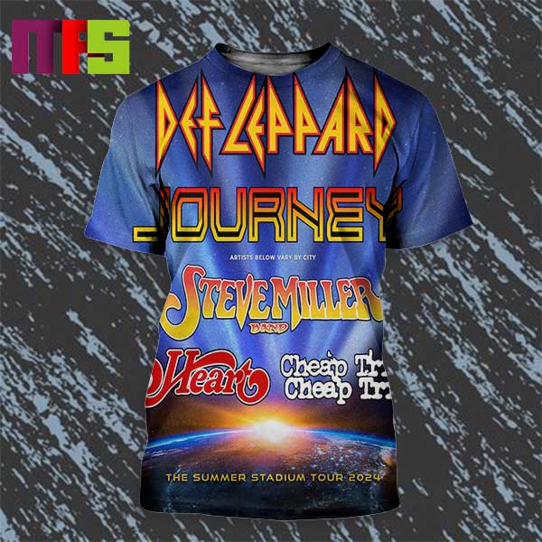 Def Leppard The Summer Stadium Tour 2024 All Over Print Shirt