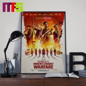 First Poster For Guy Ritchie The Ministry Of Ungentlemanly Warfare In Theaters April 19th Home Decor Poster Canvas