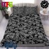 Gucci Kingsnake With Red Rose Gucci Logo Pattern In Red Background Luxury Bedding Set