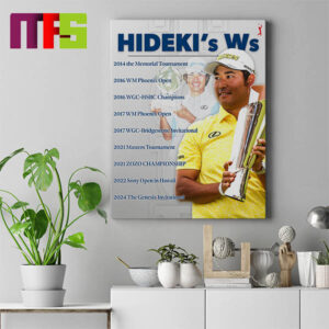 Hideki Matsuyama Broke The Record 9 Wins In 10 years Home Decor Poster Canvas Hideki Matsuyama Broke The Record 9 Wins In 10 years Home Decor Poster Canvas