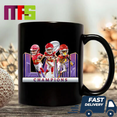 Kansas City Chiefs 2024 Super Bowl LVIII Champions Big Head Players Signatures Classic Mug
