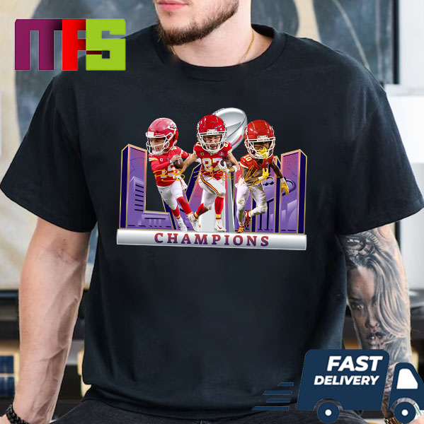 Kansas City Chiefs 2024 Super Bowl LVIII Champions Big Head Players Signatures Merch Essentials T-Shirt