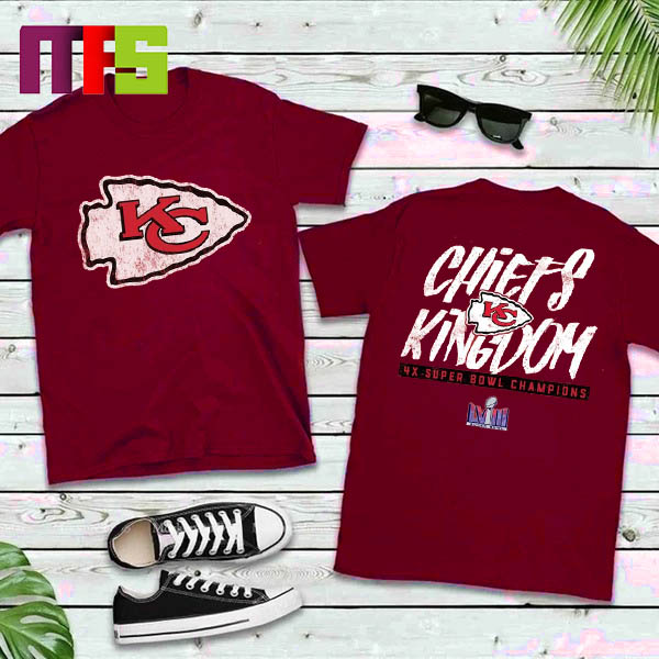 Kansas City Chiefs Chiefs Kingdom 4x Super Bowl Champions Vintage T-Shirt