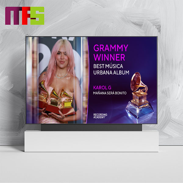 Karol G Manana Sera Bonito 2024 Grammy Winner Best Musica Urbana Album Home Decor Poster Canvas