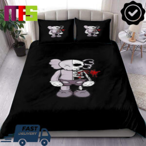 Kaws Skeleton Flayed Heart Dissected Black Home Decor Queen Bedding Set