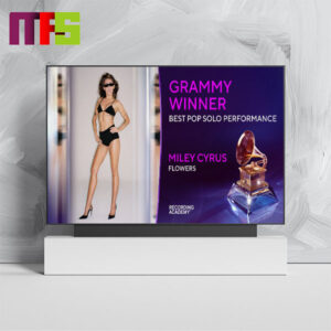 Miley Cyrus Flowers 2024 Grammy Winner Best Pop Solo Performance Home Decor Poster Canvas