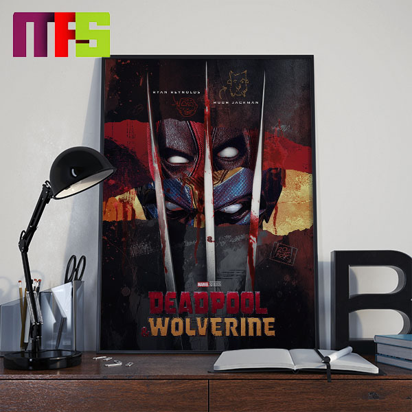 New Poster For Deadpool 3 Deadpool And Wolverine Home Decor Poster Canvas