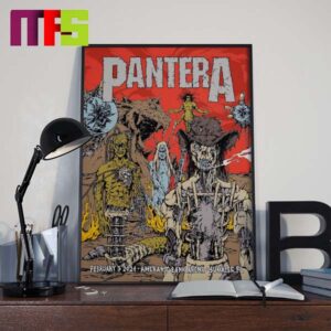 Pantera Sunrise FL At Amerant Bank Arena On February 3rd 2024 Home Decor Poster Canvas