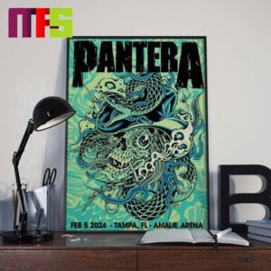 Pantera Tampa FL At Amalie Arena On February 5th 2024 Home Decor Poster Canvas