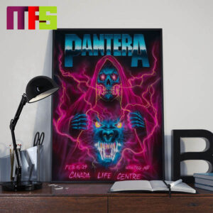 Pantera Winnipeg MB At Canada Life Centre On February 16th 2024 Home Decor Poster Canvas