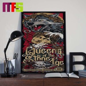 Queens Of The Stone Age Melbourne Australia At Sydney Myer Music Bowl On February 19th 2024 Home Decor Poster Canvas