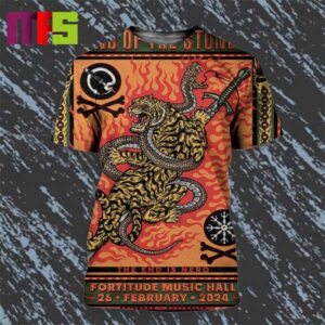 Queens Of The Stone Age Night 2 Brisbane At Fortitude Music Hall On February 26th 2024 All Over Print Shirt