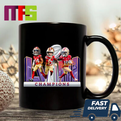 San Francisco 49ers 2024 Super Bowl LVIII Champions Big Head Players Signatures Classic Mug