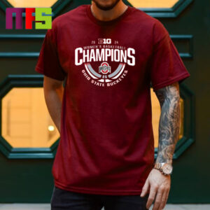 Scarlet Ohio State Buckeyes 2024 NCAA Big Ten Women’s Basketball Regular Season Champions Locker Room Classic T-Shirt