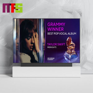 Taylor Swift Midnights 2024 Grammy Winner Best Pop Vocal Album Home Decor Poster Canvas