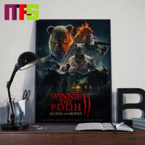 The First Poster For Winnie The Pooh Blood And Honey Releasing In Theaters On March 15th Home Decor Poster Canvas