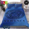 Versace Black Logo Medusa With Shining Water Surface Background Home Decor Bedding Set