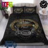 Versace Simple Signature Logo In Black Background Home Decor Bedding Set