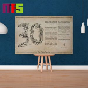 30 Years Of The Elder Scrolls Series Anniversary Home Decor Poster Canvas