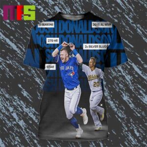 A Stellar Career For Josh Donaldson 2015 AL MVP 2x Silver Slugger 3x All Star Retirement All Over Prinrt Shirt