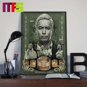 AEW Kazuchika Okada New Continetal Champion Home Decor Poster Canvas